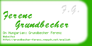 ferenc grundbecher business card